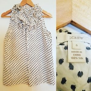 Jcrew Silk ruffle top